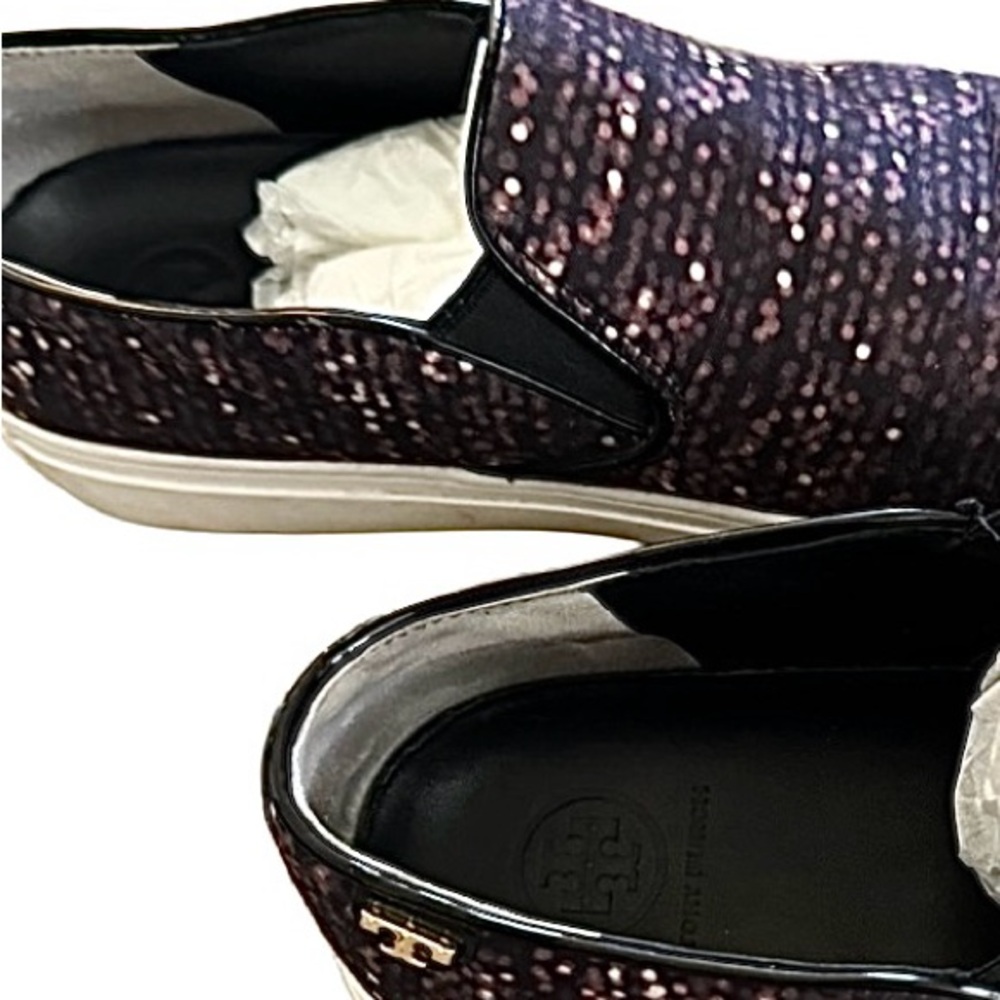 TORY BURCH Designer Multi-color Casual Slip-On Tennis Shoes/ Sneakers Size 8.5 - Picture 9 of 14